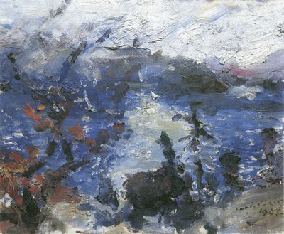 Walchensee, Mountains in Clouds by Lovis Corinth